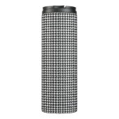 houndstooth pattern black and white thermosbeker (Achterkant)