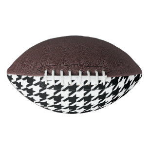 Houndstooth Pattern Black White American Football