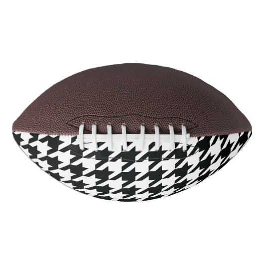 Houndstooth Pattern Black White American Football (Voorkant)