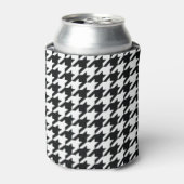 Houndstooth Pattern Black White Blikjeskoeler (Blikje Voorkant)