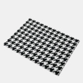 Houndstooth Pattern Black White Deurmat (Schuin)
