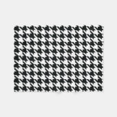Houndstooth Pattern Black White Fleece Deken (Voorkant (Horizontaal))