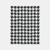 Houndstooth Pattern Black White Fleece Deken (Voorkant)
