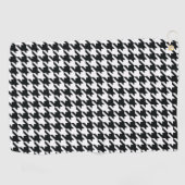 Houndstooth Pattern Black White Golfhanddoek (Horizontaal)