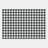 Houndstooth Pattern Black White Inpakpapier Vel (Voorkant 3)