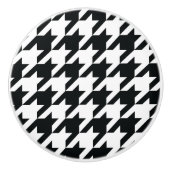 Houndstooth Pattern Black White Keramische Knop (Voorkant)