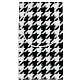 Houndstooth Pattern Black White Klein Cadeauzakje (Achterkant)
