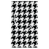 Houndstooth Pattern Black White Klein Cadeauzakje (Voorkant)