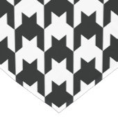 Houndstooth Pattern Black White Korte Tafelloper (Hoek)
