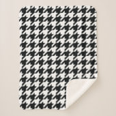 Houndstooth Pattern Black White Sherpa Deken (Voorkant)