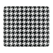 Houndstooth Pattern Black White Snijplank (Voorkant)