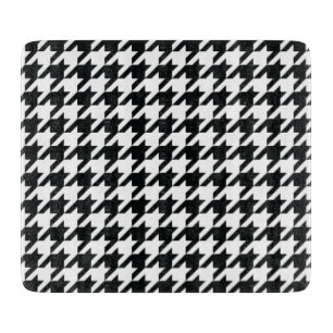 Houndstooth Pattern Black White Snijplank