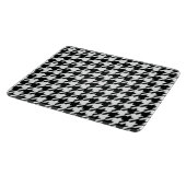 Houndstooth Pattern Black White Snijplank (Hoek)