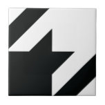 Houndstooth Pattern Black White Tegeltje<br><div class="desc">Klassieke sound-instelling naadloos patroon in zwart-wit</div>