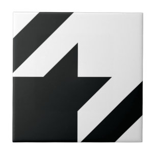 Houndstooth Pattern Black White Tegeltje