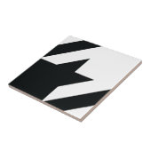 Houndstooth Pattern Black White Tegeltje (Zijkant)