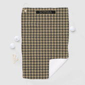 Houndstooth Pattern-Bleke Taupe- Golfhanddoek (Insitu)