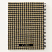 Houndstooth Pattern-Bleke Taupe- Notitieboek (Achterkant)