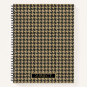 Houndstooth Pattern-Bleke Taupe- Notitieboek (Voorkant)