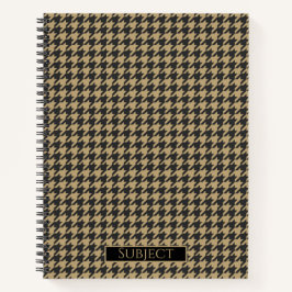 Houndstooth Pattern-Bleke Taupe- Notitieboek