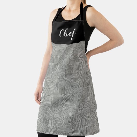 Houndstooth Pattern Chef Schort (Insitu)