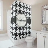 Houndstooth Pattern Douchegordijn (In situ)