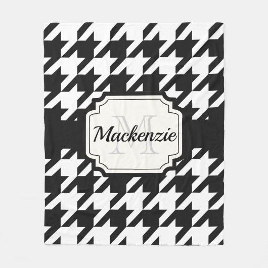 Houndstooth Pattern Fleece Deken (Voorkant)
