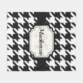 Houndstooth Pattern Fleece Deken (Voorkant (Horizontaal))