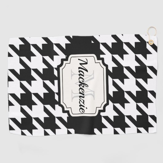 Houndstooth Pattern Golfhanddoek (Horizontaal)