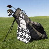Houndstooth Pattern Golfhanddoek (Groen)