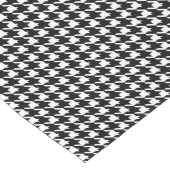 Houndstooth Pattern in Black and White Korte Tafelloper (Hoek)