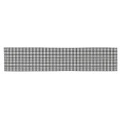 Houndstooth Pattern in Black and White Korte Tafelloper (Horizontaal)