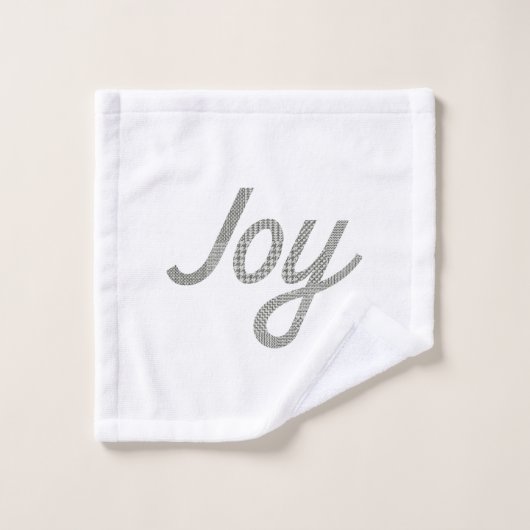 Houndstooth Pattern Joy Black and White Bad Handdoek (Wasdoekje)
