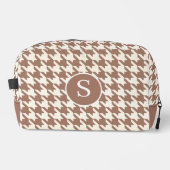 Houndstooth Pattern Mocha Mousse Toilettas Toilettasje (Voorkant)