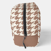 Houndstooth Pattern Mocha Mousse Toilettas Toilettasje (Rechts)