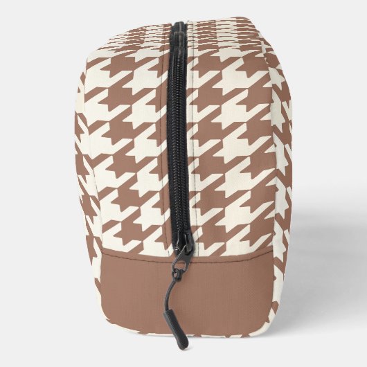Houndstooth Pattern Mocha Mousse Toilettas Toilettasje (Rechts)