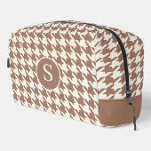 Houndstooth Pattern Mocha Mousse Toilettas Toilettasje (Rechterhoek)