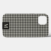 Houndstooth Pattern Monogram iPhone Case (Achterkant (horizontaal))