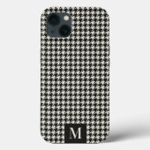 Houndstooth Pattern Monogram iPhone Case (Achterkant)