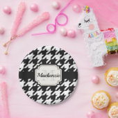 Houndstooth Pattern Papieren Bordje (Feest)