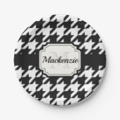 Houndstooth Pattern Papieren Bordje (Voorkant)
