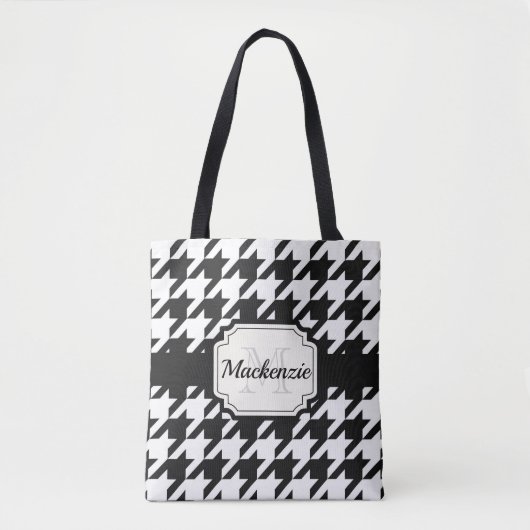 Houndstooth Pattern Tote Bag (Voorkant)