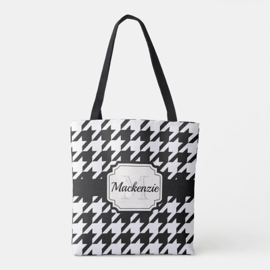 Houndstooth Pattern Tote Bag (Achterkant)