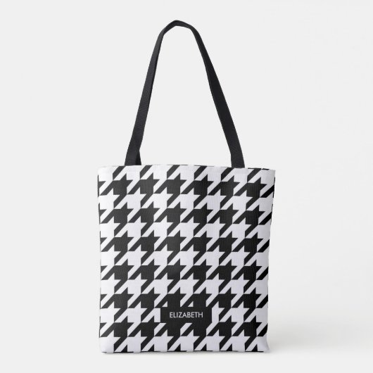 Houndstooth Pattern Tote Bag (Achterkant)