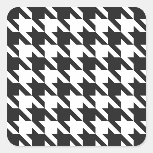 Houndstooth Pattern Vierkante Sticker (Voorkant)