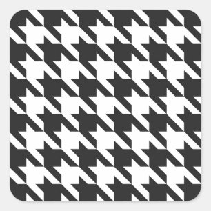 Houndstooth Pattern Vierkante Sticker