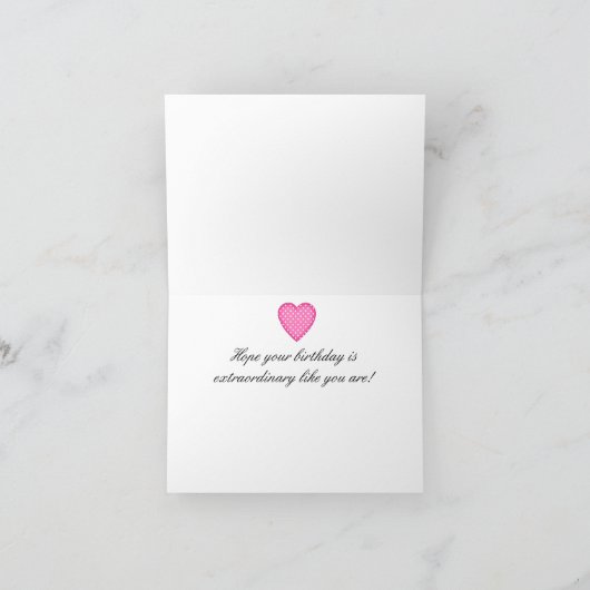 Houndstooth Patterned Birthday Kaart (Binnen)