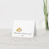 Houndstooth Patterned Birthday Kaart (Achterkant)