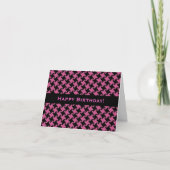 Houndstooth Patterned Birthday Kaart (Voorkant)