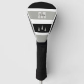 Houndstooth Patterned KerstTree Monogramed Golfheadcover (Voorkant)